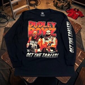 WWE Dudley Boyz Long Sleeve T-Shirt Men XL Get The Tables Ripple Junction Black